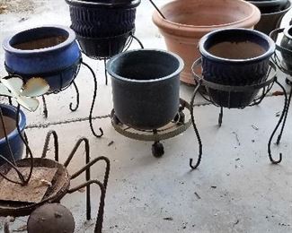 Lots of outdoor pots
