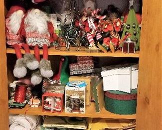 Lots of Christmas decorations