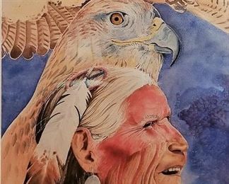 Native American Art with eagles.