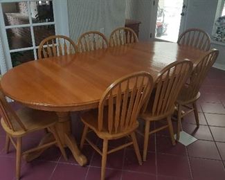 Large wooden dining table.