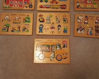 Vintage wood Fisher Price puzzles. 