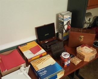 Office supplies and furniture. 