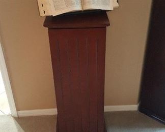 Book podium storage tower. 