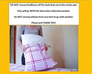 leave bed linens
