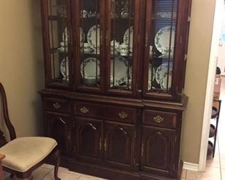 China cabinet with Epoch by Noritake dishes
