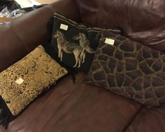 Animal print pillows
