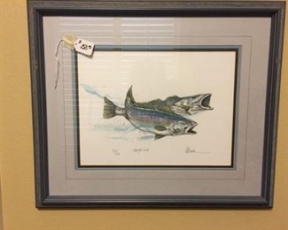 Pen & ink speckled trout