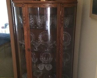 Beautiful curved glass display/curio cabinet