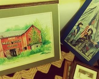 Wall Art / Prints / Framed Art / Barn / Mail Pouch