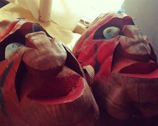 Creepy Coconut Heads - Home Bar Decor!