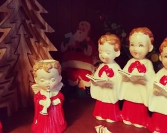 1950s Vintage Christmas Carolers Holiday Decor