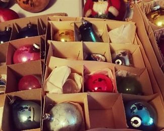 Antique Christmas Ornaments / Painted Glass Ornament / Shiny Brite & Many Rare Older Christmas 