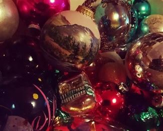 Old Painted Glass Ornaments 