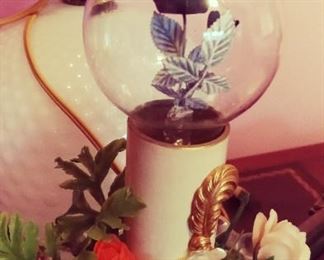Super Rare Vintage Holiday Decor with Rose / Rosebud Flicker Flame Light Bulb / Light / Lamp / Roses 