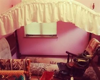 Retro Canopy Bed / Girl's Bedroom Set 