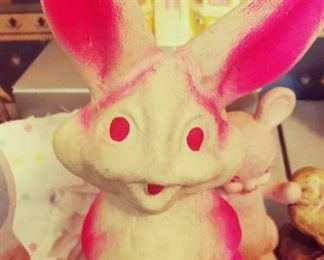 1940s & 1950s Plastic Bunny Easter Decorations 