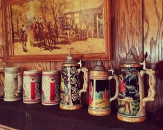 Oil Lamp / Lamps / Beer Stein / Steins / MCM Painting / Paintings