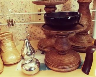 Misc Decor / Wood Candle Holders