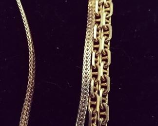 Gold Herringbone Necklace / Necklaces