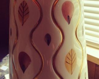 Vintage Lamp with Gold Leaves