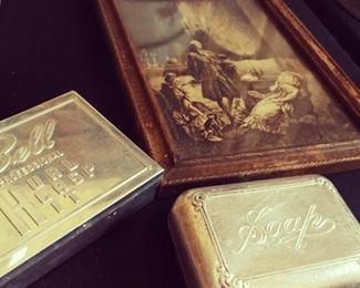 Old Metal Tins /  Canisters / Pictures / Art 