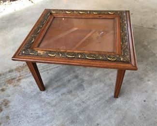Antique picture frame coffee table 