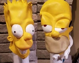 Bart and Homer Simpson Masks