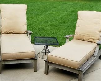 Teak Chaise Lounges