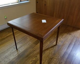 Wood folding card table 