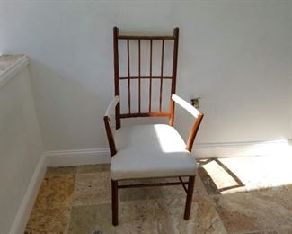 pair of Svenskt Tenn Swedish modern arm chairs  manufactured 1950/60 designed by Josef Frank in 1936