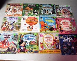 Walt Disney picture books with 45's