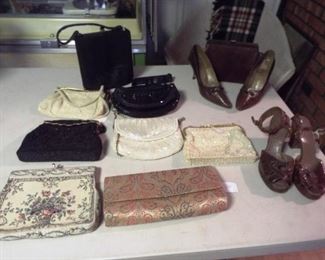 Vintage purses and shoes