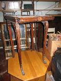 One of the myriad of antique side table that the garage is revealing!!