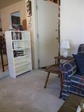 One of several white bookcases that are looking for a new home!