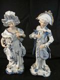 This is another KPM figurine of a colonial man and woman w/ a lute