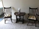 These two Captains chairs goes with the dining room table