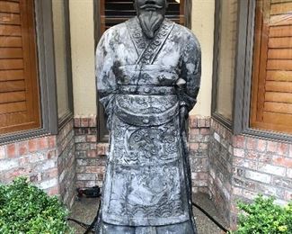 Life size Terracotta Soldier imported from Xi'an, China 12 years ago. Made of the very same clay used in the actual Terracotta Amry.