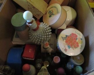 LARGE LOT OF PERFUMES AND POWDERS