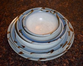 Studio pottery place settings