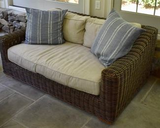 Restoration Hardware wicker loveseat