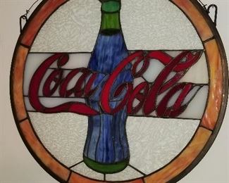 Stained glass Coca-Cola Sign