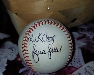 Signed baseball Rick Camp (Braves) & Bruce Sutter (Cubs) 