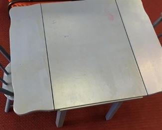Children's drop-leaf table and 2 chairs
