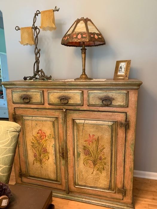 Hand painted chest from France