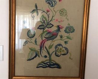 Beautiful embroidery  framed art