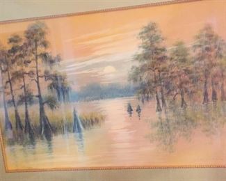 an original painting by noted Louisiana artist Alexander John Drysdale