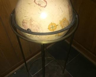 old world globe on stand