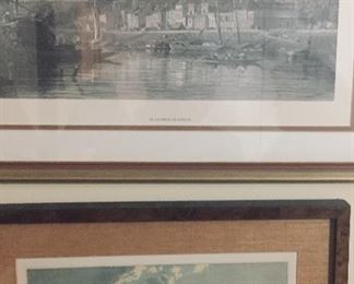 pair of framed 19th century English framed prints