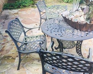 lots of patio furniture