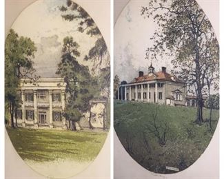 we have several Eisenberger signed prints of The Hermitage, Mt Vernon, and we also have Monticello